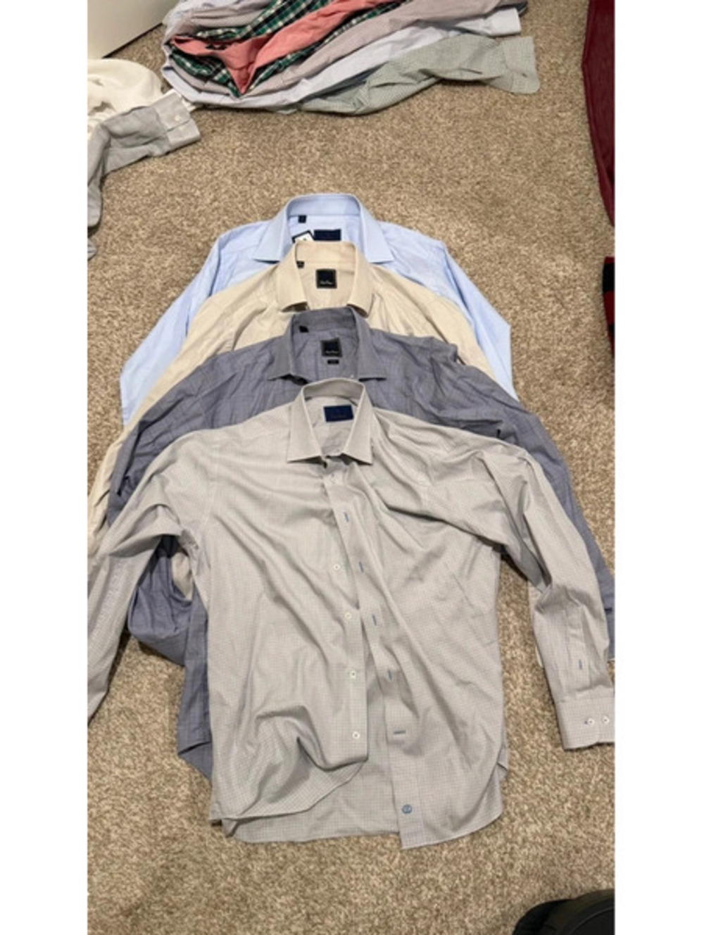 David Donahue Dress Shirt Lot 4 17-17.5 36/37 French Cuff
